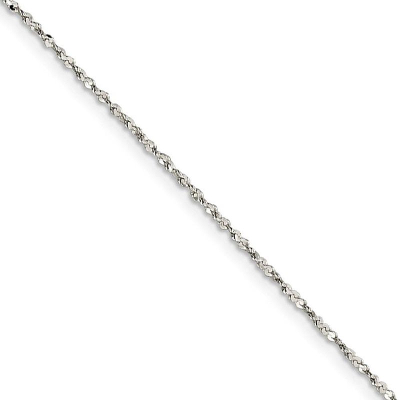 1mm, Sterling Silver, Twisted Serpentine Chain Necklace, 24 Inch